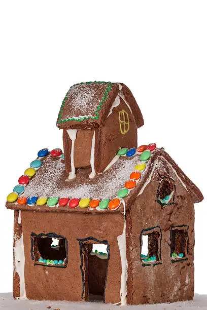 a isolated gingerbread house