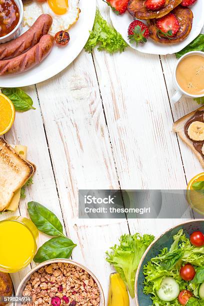 Generic Breakfast Background Different Types Of Breakfast Background Stock Photo - Download Image ...