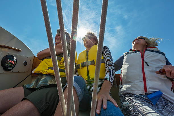 Three Women Enjoy a Day of Sailing
