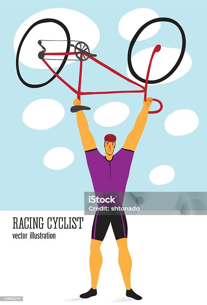 Bike Racers Cartoon Cartoon Racing Cyclist Stock Illustration - Download Image Now ...