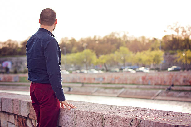 istock Fashionable Man Looking at River 519825804