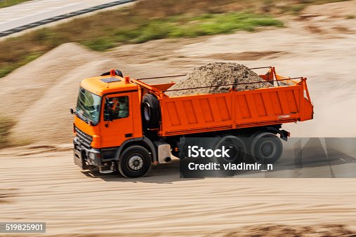 istock Orange truck 519825901