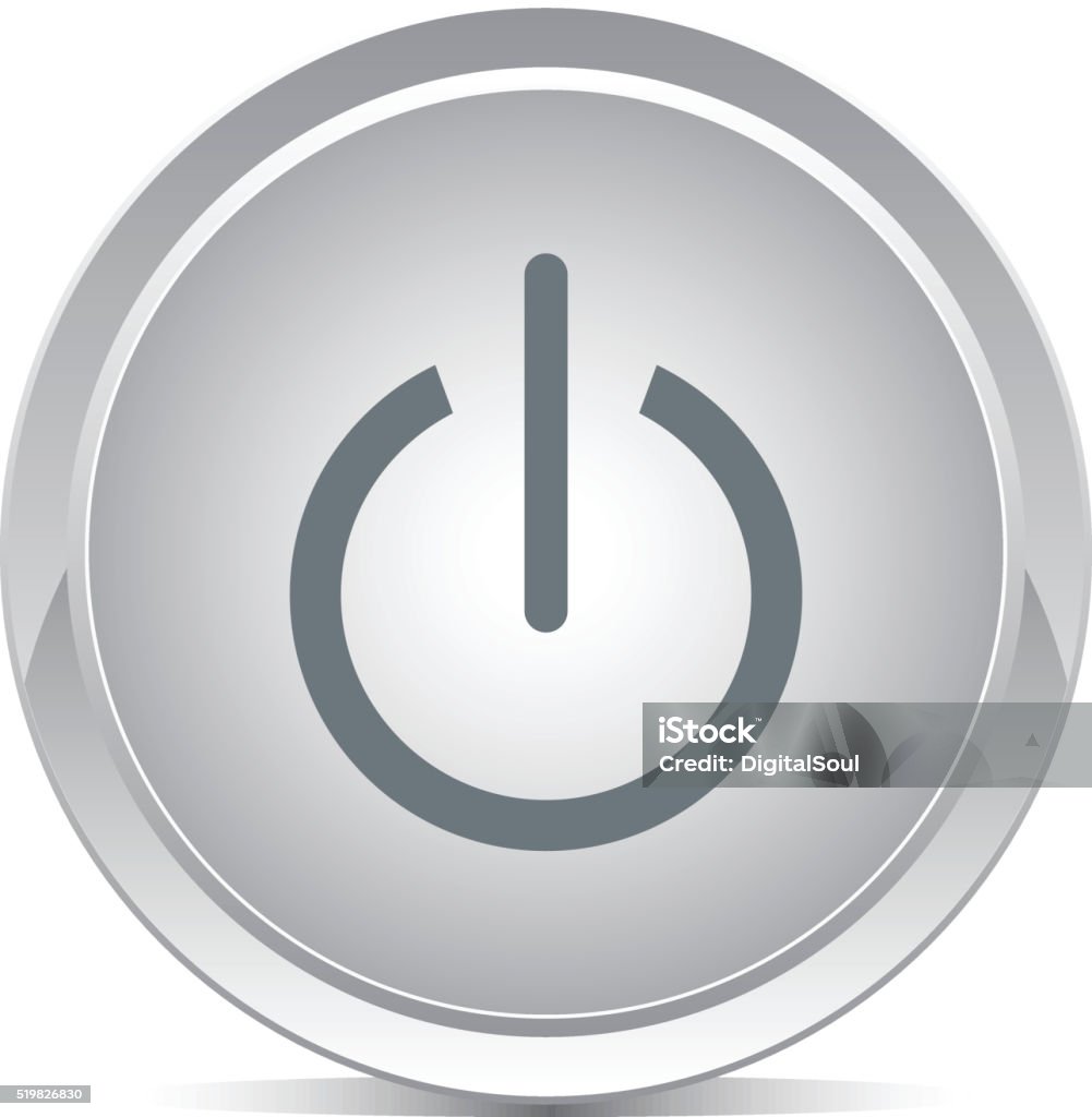 Illustration Of Power Button Stock Illustration - Download Image Now ...