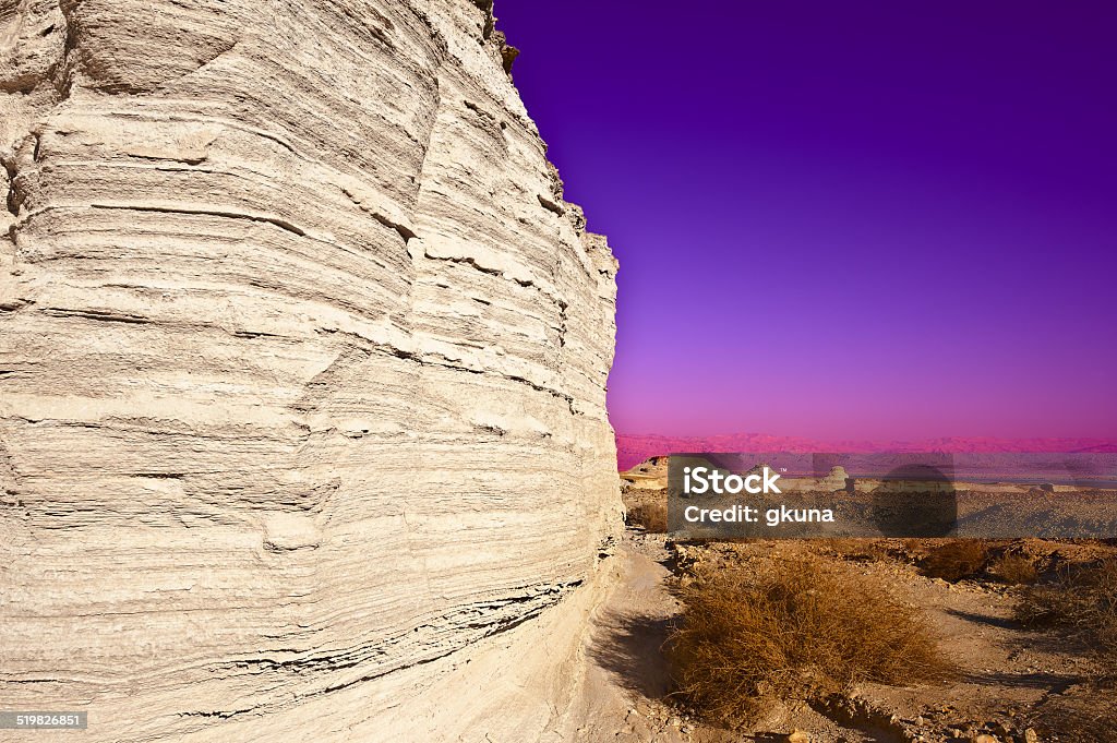 Evening West Bank of the Jordan River, Sunset Canyon Stock Photo