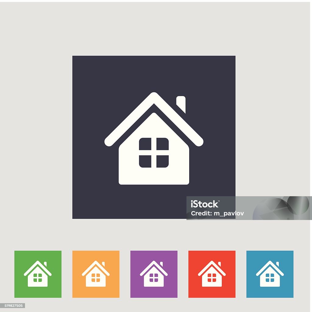 Vector Home Icon Vector Home Icon in flat style onbackground Architecture stock vector