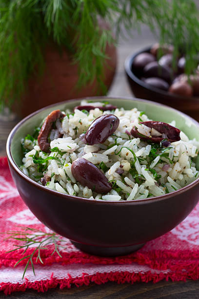 istock Rice with olives and fresh herbs 519830357