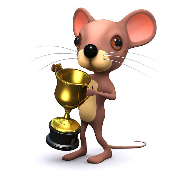 istock 3d Mouse wins the gold trophy 519830559