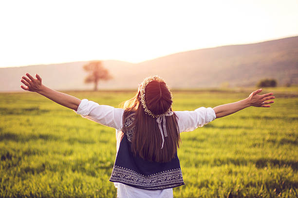istock Freedom Woman in Sunset 519832040
