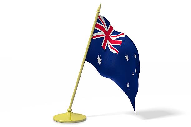 istock 3D flag of Australia 519834186