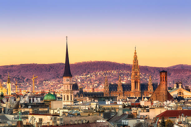 Vienna sunrise The view on the morning Vienna vienna austria photos stock pictures, royalty-free photos & images