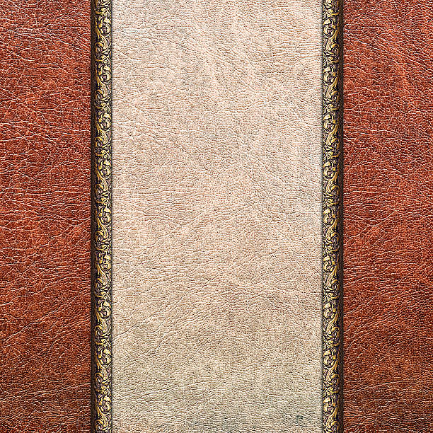 istock Combined stitched leather background in vintage style 519837198