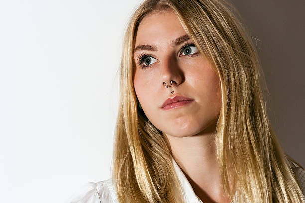 istock Blonde girl portrait 519845295