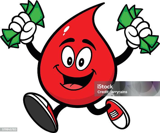 Blood Drop With Money Stock Illustration - Download Image Now - Athlete, Banking, Blood
