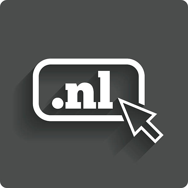 bildbanksillustrationer, clip art samt tecknat material och ikoner med domain nl sign icon. top-level internet domain - прон