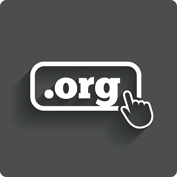 Vector illustration of Domain ORG sign icon. Top-level internet domain