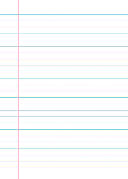 stockillustraties, clipart, cartoons en iconen met lined paper from a notebook - paper texture