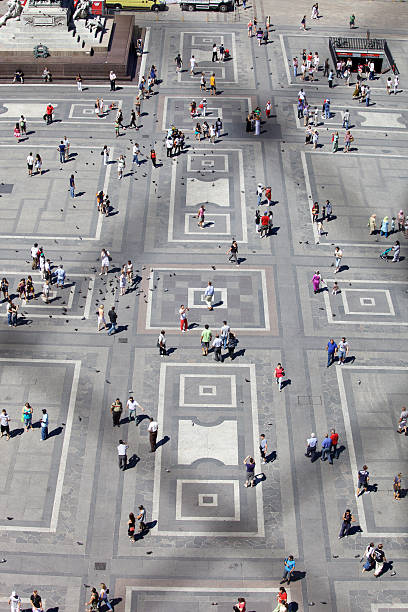 istock Aerial view to Piazza del Duomo in Milan 519848449