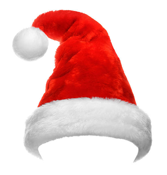 istock Single Santa Claus red hat isolated on white background 519848995
