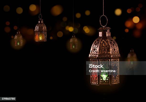 Vintage Hanging Lantern Stock Photo - Download Image Now - Ramadan, Electric Lamp, Lantern