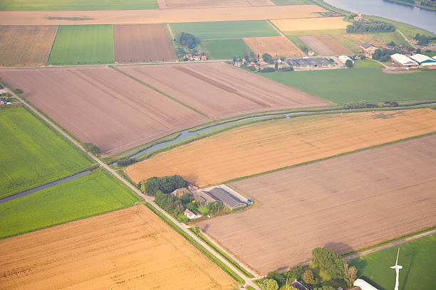 istock Dutch farm landscape from above 519861102