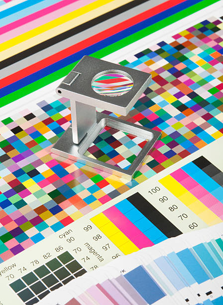 istock Magnifying glass and test print 519861351
