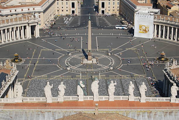 복음사가 표트르 스퀘어-로마, 이탈리아 - statue architecture st peters basilica vatican 뉴스 사진 이미지