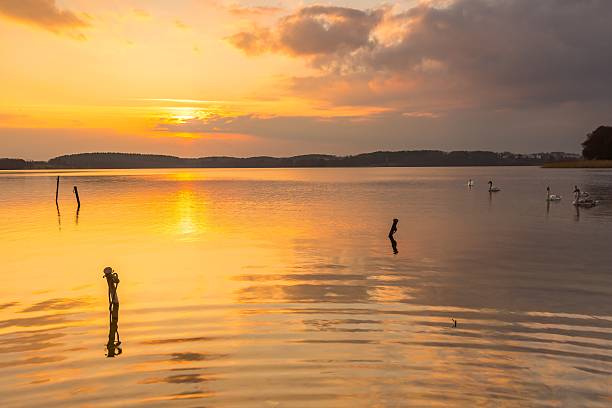 istock Lake landscape at colorful sunset 519862546