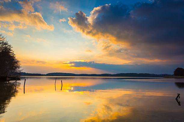 istock Lake landscape at colorful sunset 519862560