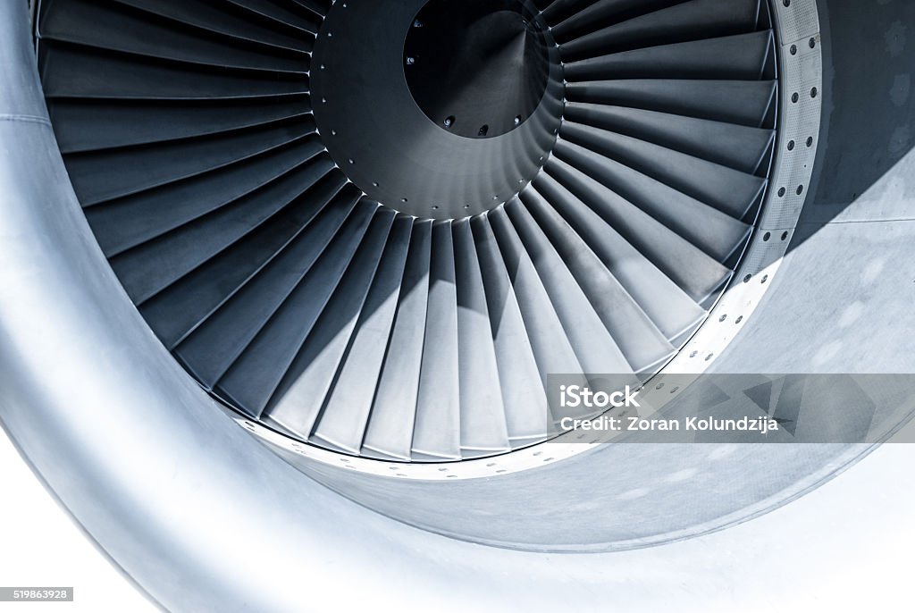 Gros plan de Jet moteur - Photo de Moteur d'avion libre de droits