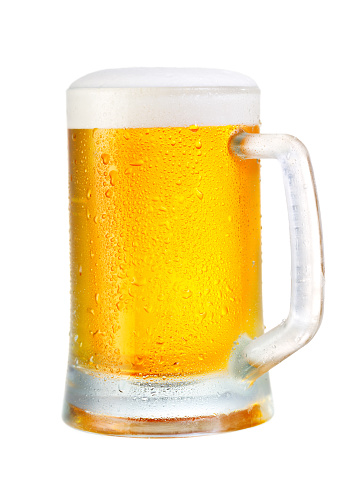 mug of beer isolated on white background