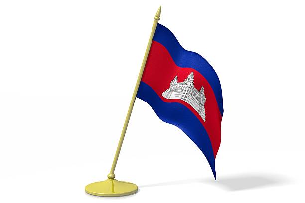 istock 3D flag of Cambodia 519864398