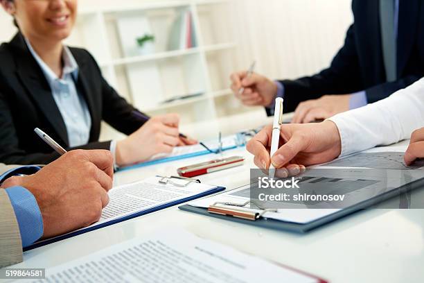 People At Workplace Stock Photo - Download Image Now - Adult, Ballpoint Pen, Business