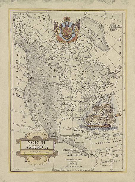 istock Old map of North America 519868372