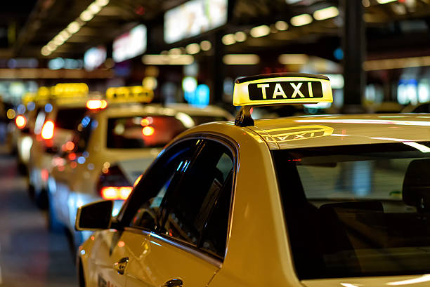 Taxi Stock Photo - Download Image Now - Taxi, Airport, Driving - iStock