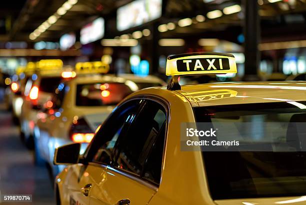 Taxi Stock Photo - Download Image Now - Taxi, Airport, Driving