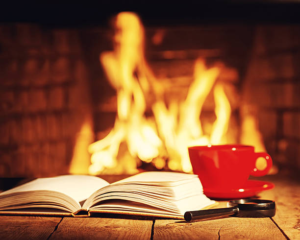 istock Red cup of tea or coffee, magnifier glass 519872094
