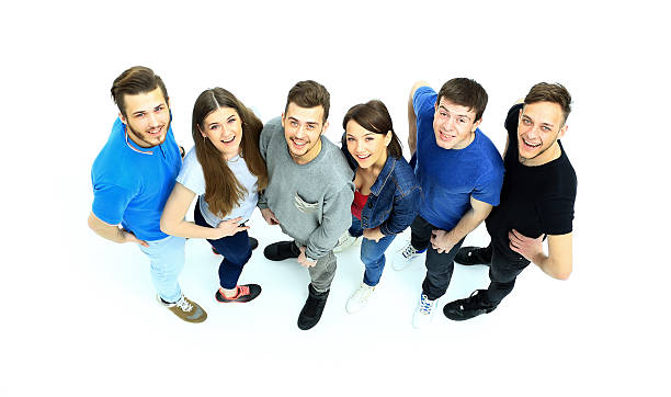 istock casual group of happy people isolated over white 519872490