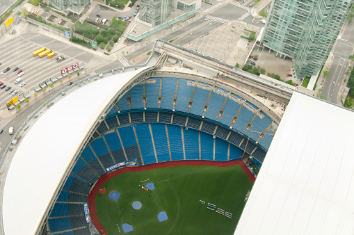 Toronto, Canada - June 1, 2015: Rogers Centre is home to the Toronto Blue Jays, the only Canadian team in Major League Baseball
