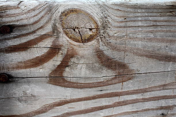 istock Cracked knot in wood 519874960