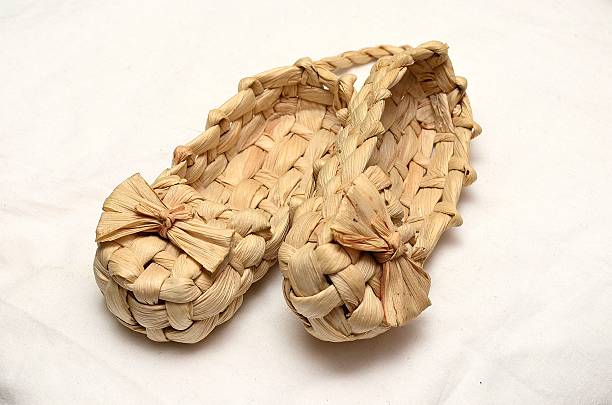 istock Wicker shoes of bast 519875498
