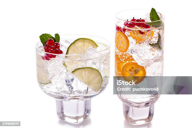 Two Drinks Stock Photo - Download Image Now - Alcohol - Drink, Berry Fruit, Cocktail