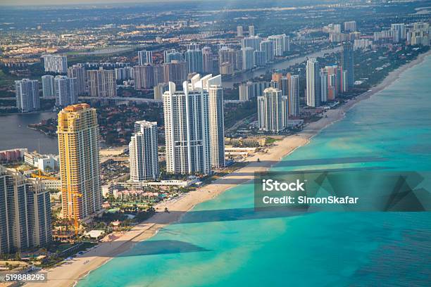Miami South Beach Stock Photo - Download Image Now - Florida - US State, Aerial View, Architecture