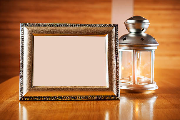 istock hristmas lantern with Christmas toys and fir tree branches. plac 519888321