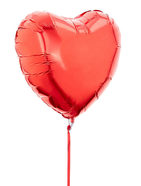 istock Red heart balloon on white 519888695