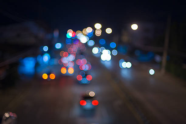 istock Bokeh from car light on the traffic road at city 519889355