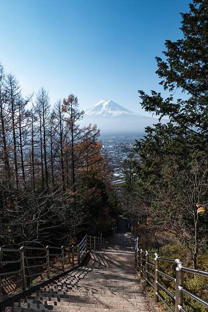 istock Fuji mountain view from Chureito Pagoda 519889562