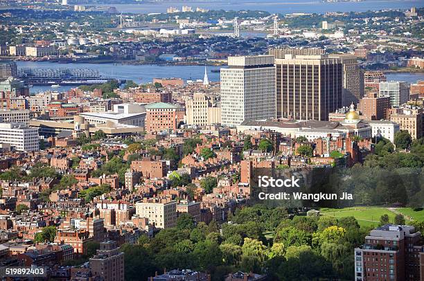 Boston Skyline Massachusetts Usa Stock Photo - Download Image Now - Longfellow Mountains, Aerial View, Apartment