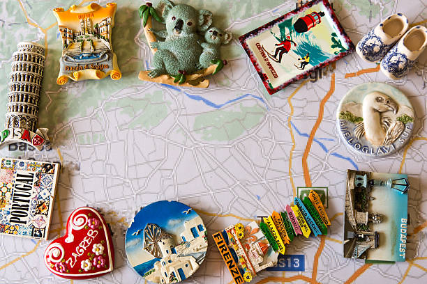 istock various souvenir magnets from several world country 519892664