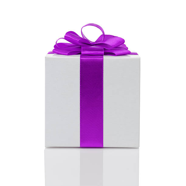 istock white paper gift box with purple ribbon bow isolated 519894226
