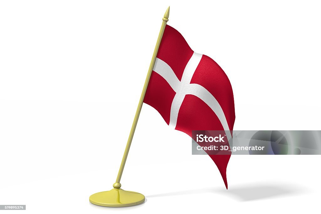 Bandeira da Danmark - Foto de stock de Bandeira royalty-free